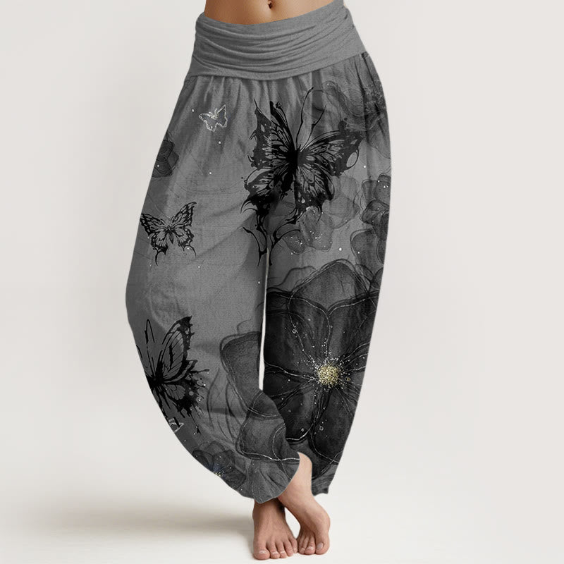 Pure Cotton Botanical Print Mindful Movement Harem Pants