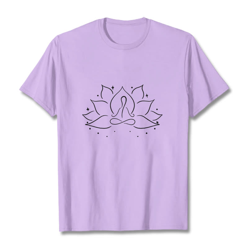 Tactile Cotton Lotus Graphic Meditation Tee