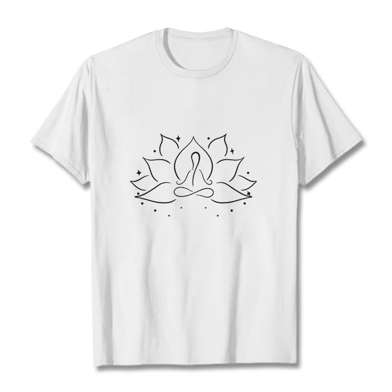Tactile Cotton Lotus Graphic Meditation Tee