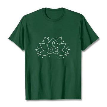Tactile Cotton Lotus Graphic Meditation Tee