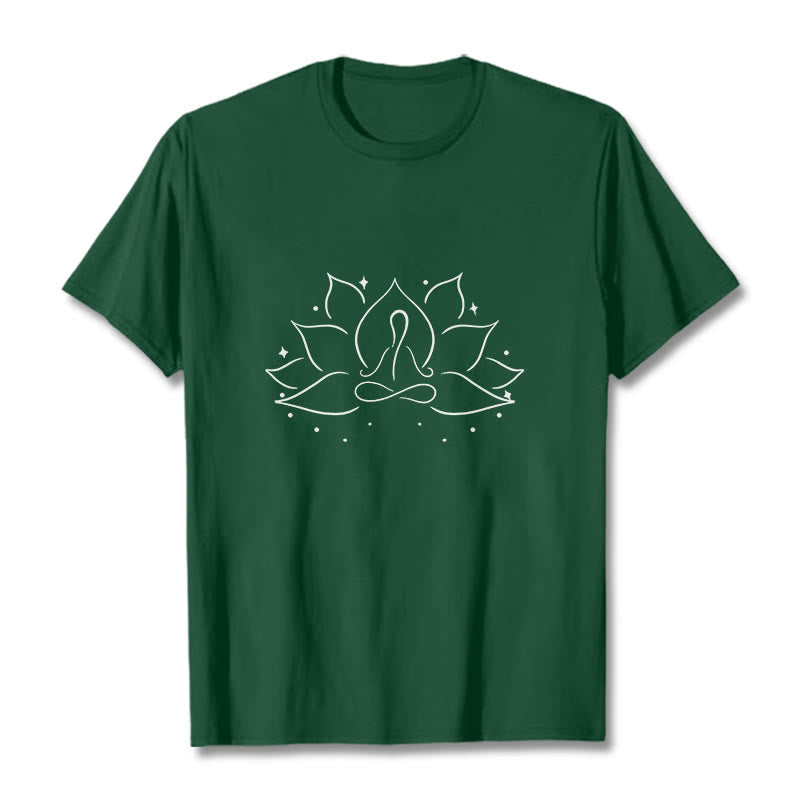 Tactile Cotton Lotus Graphic Meditation Tee