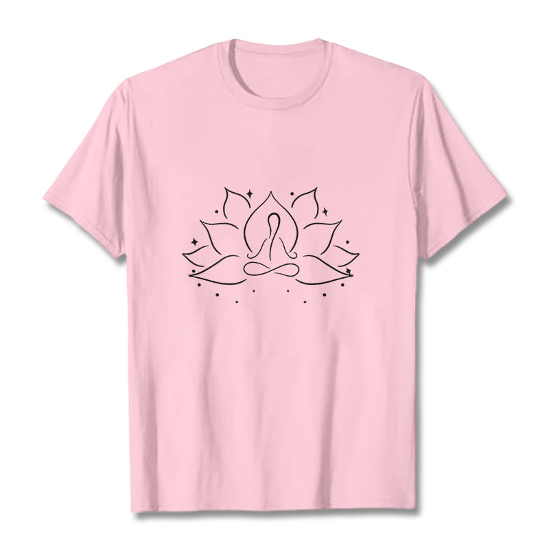 Tactile Cotton Lotus Graphic Meditation Tee