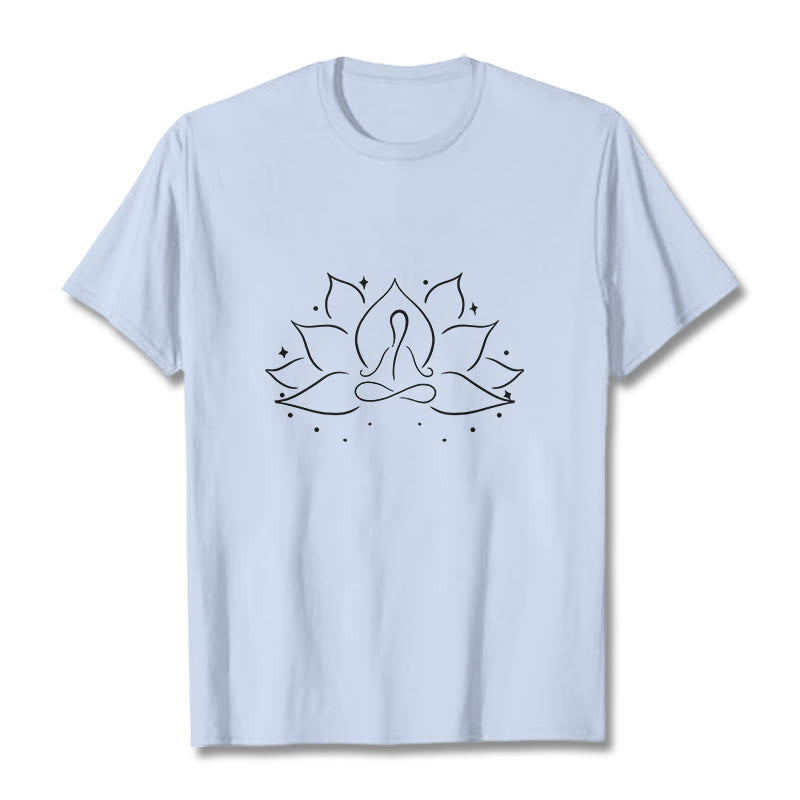 Tactile Cotton Lotus Graphic Meditation Tee