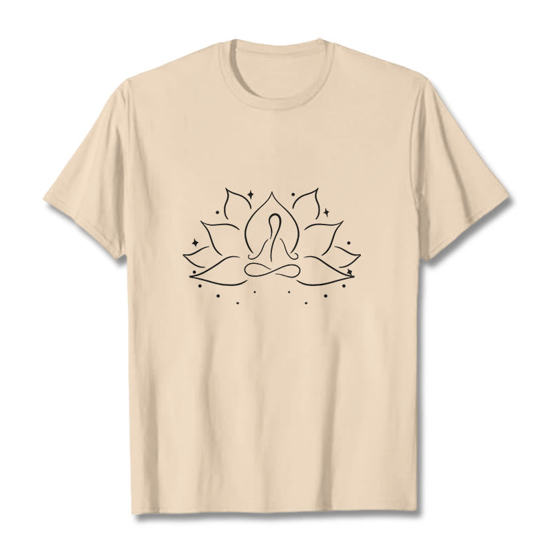 Tactile Cotton Lotus Graphic Meditation Tee