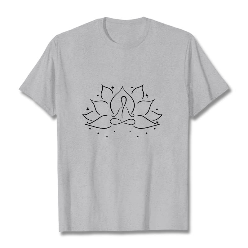 Tactile Cotton Lotus Graphic Meditation Tee