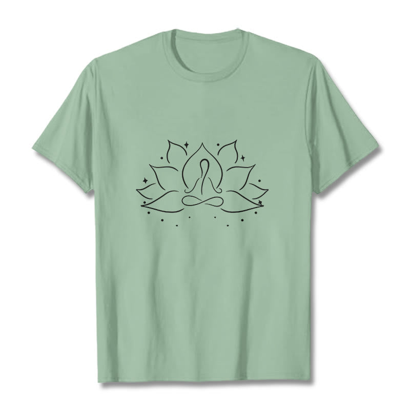 Tactile Cotton Lotus Graphic Meditation Tee