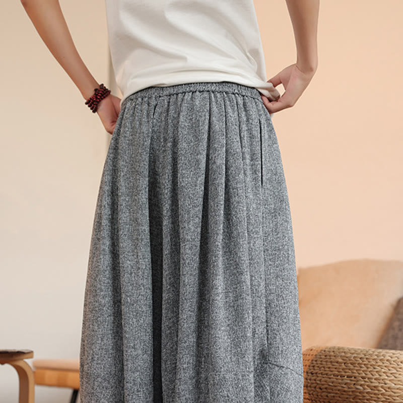 Lightweight Embroidered Cropped Men's Meditation Harem Pants