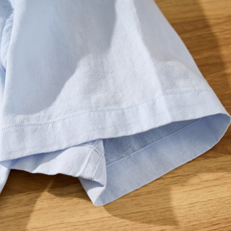 Lightweight Cotton Stand-Collar Daily Grounding Shirt