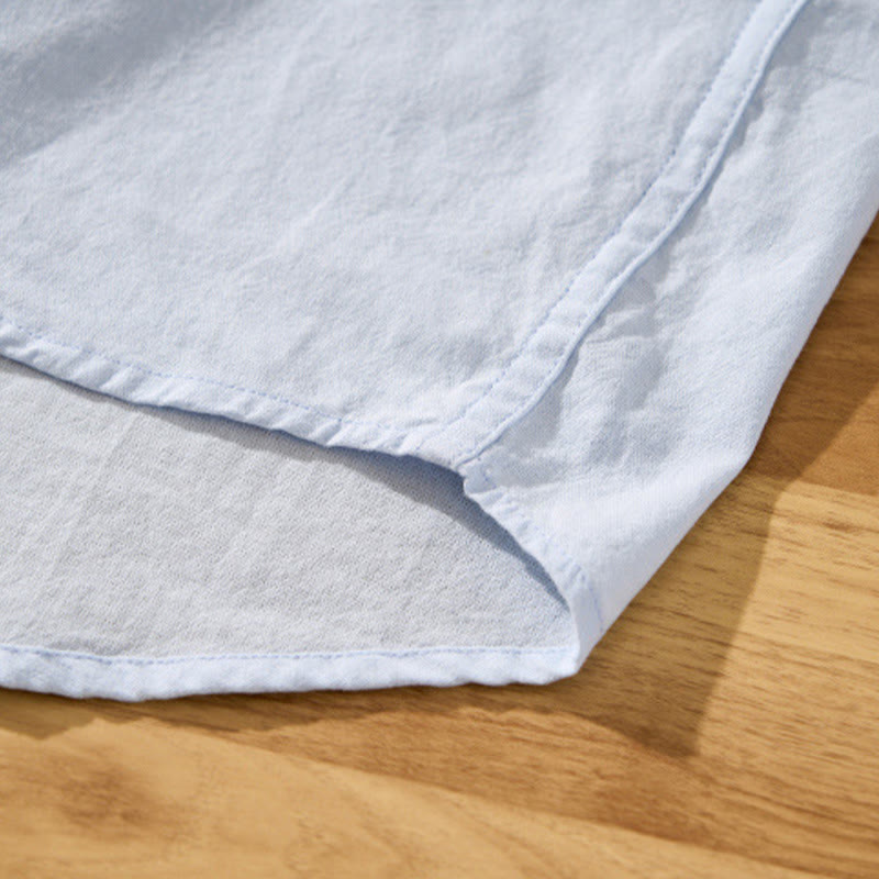 Lightweight Cotton Stand-Collar Daily Grounding Shirt