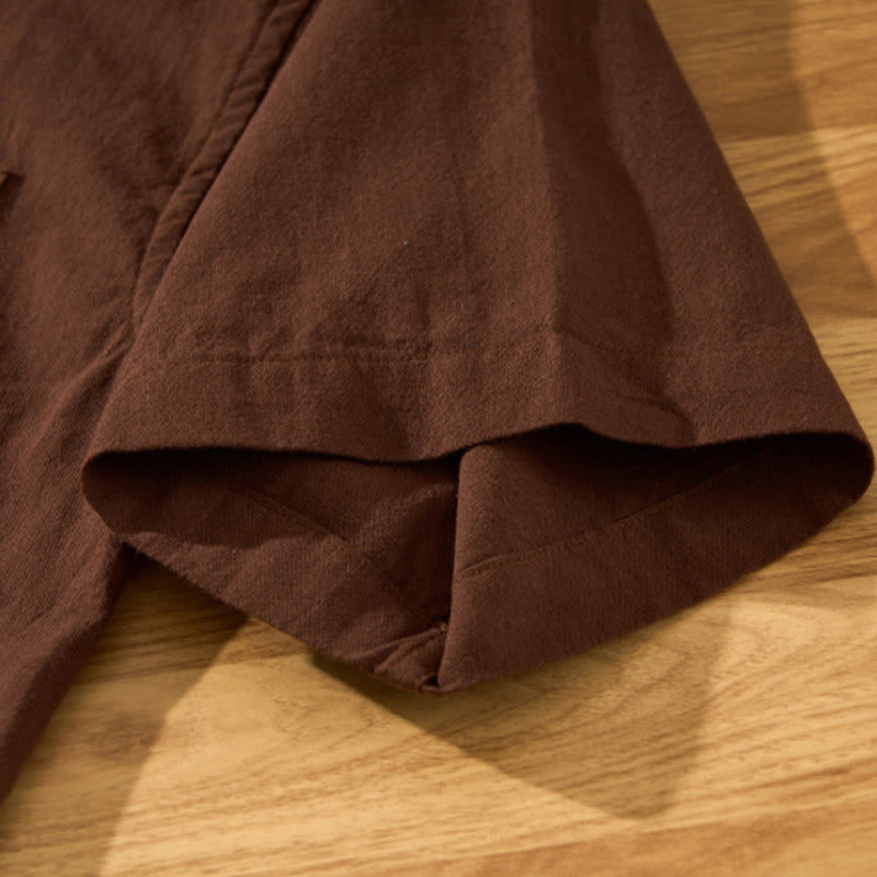 Lightweight Cotton Stand-Collar Daily Grounding Shirt