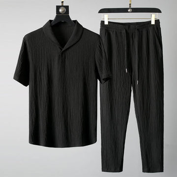 Textured Crinkle Relaxed-Fit Mindful Meditation Set