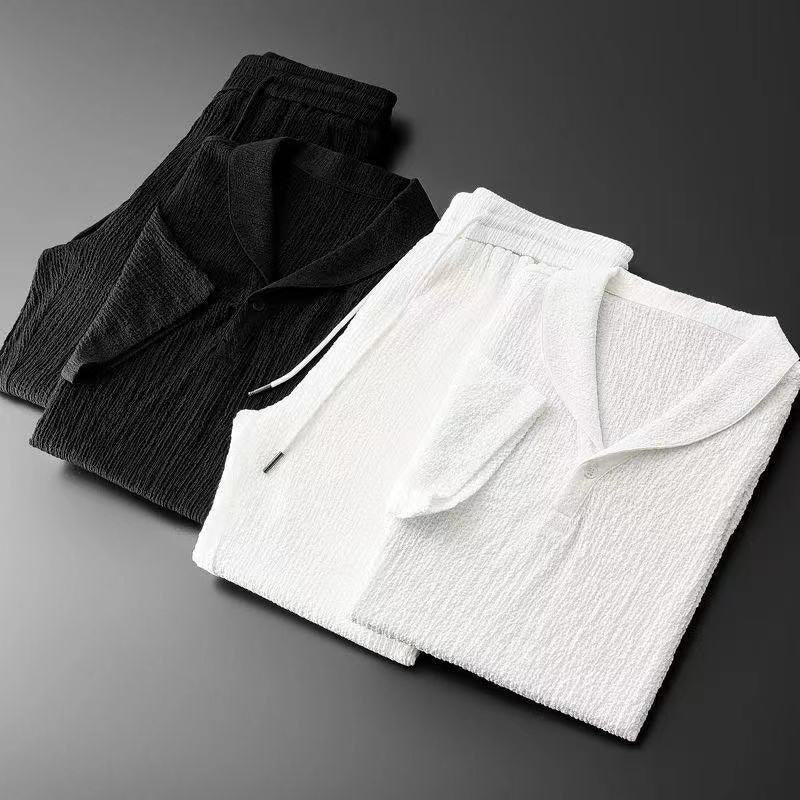 Textured Crinkle Relaxed-Fit Mindful Meditation Set