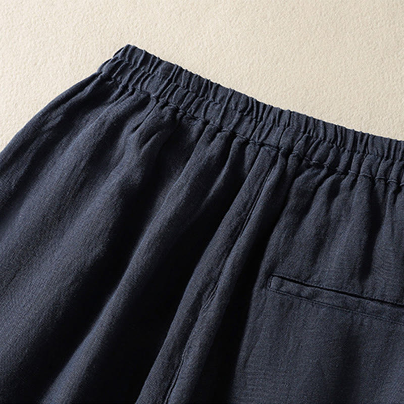 Breathable Cotton Cropped Wide-Leg Meditation Pants