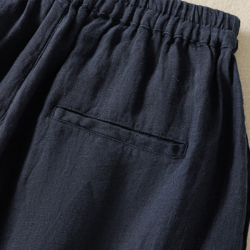 Breathable Cotton Cropped Wide-Leg Meditation Pants