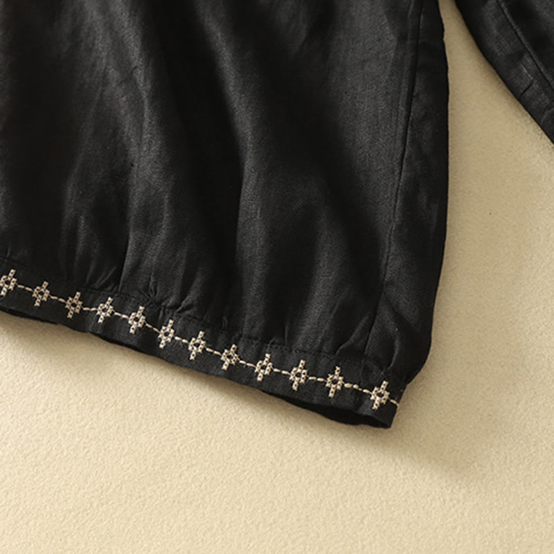 Breathable Cotton Linen Cropped Harem Meditation Pants