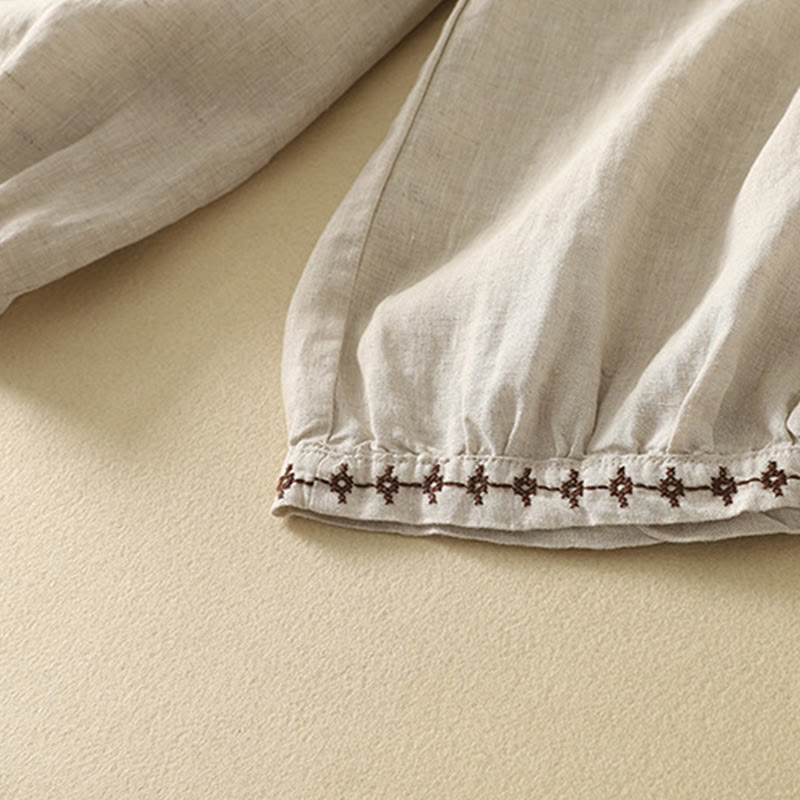Breathable Cotton Linen Cropped Harem Meditation Pants