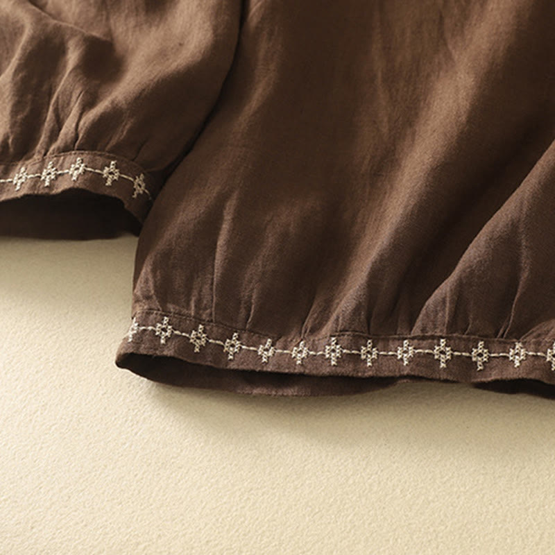 Breathable Cotton Linen Cropped Harem Meditation Pants