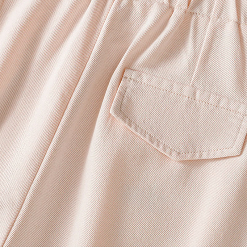 Casual Lace Patchwork Design High Waist Women's Wide Leg Ankle-Length Pants With Pockets Zipper