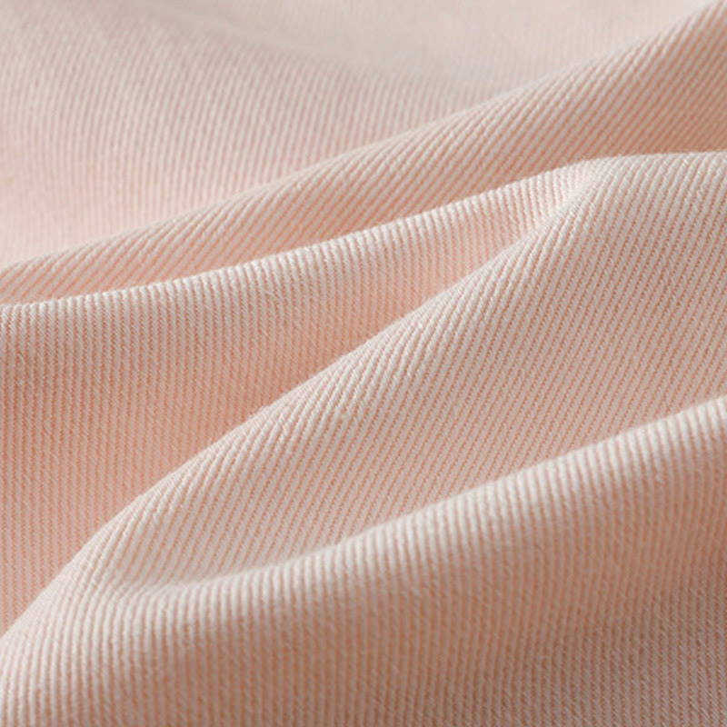 Casual Lace Patchwork Design High Waist Women's Wide Leg Ankle-Length Pants With Pockets Zipper