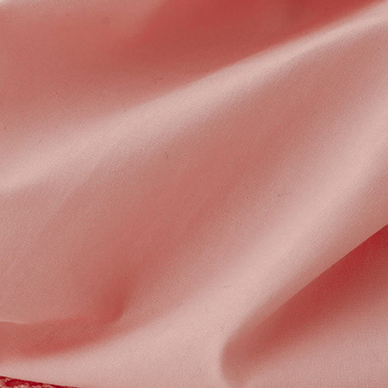 Commute Plain Lace Patchwork Drawstring Design Women's Wide Leg Cotton Ankle-Length Pants With Pockets