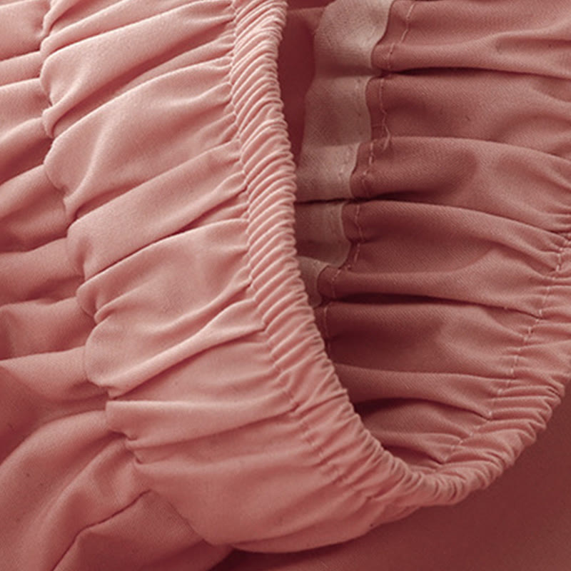 Commute Plain Lace Patchwork Drawstring Design Women's Wide Leg Cotton Ankle-Length Pants With Pockets