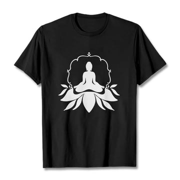 Tactile Cotton Classic Fit Meditating Buddha Mindful Tee