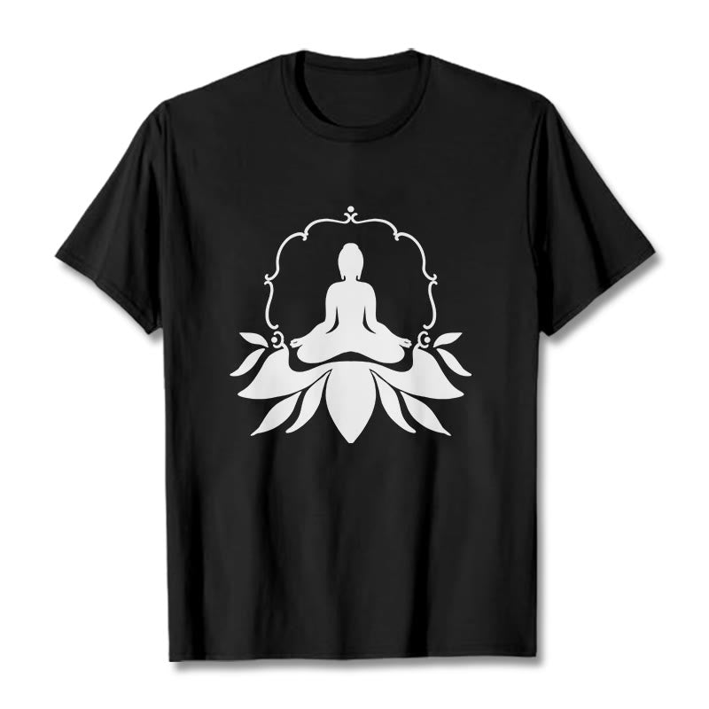 Tactile Cotton Classic Fit Meditating Buddha Mindful Tee