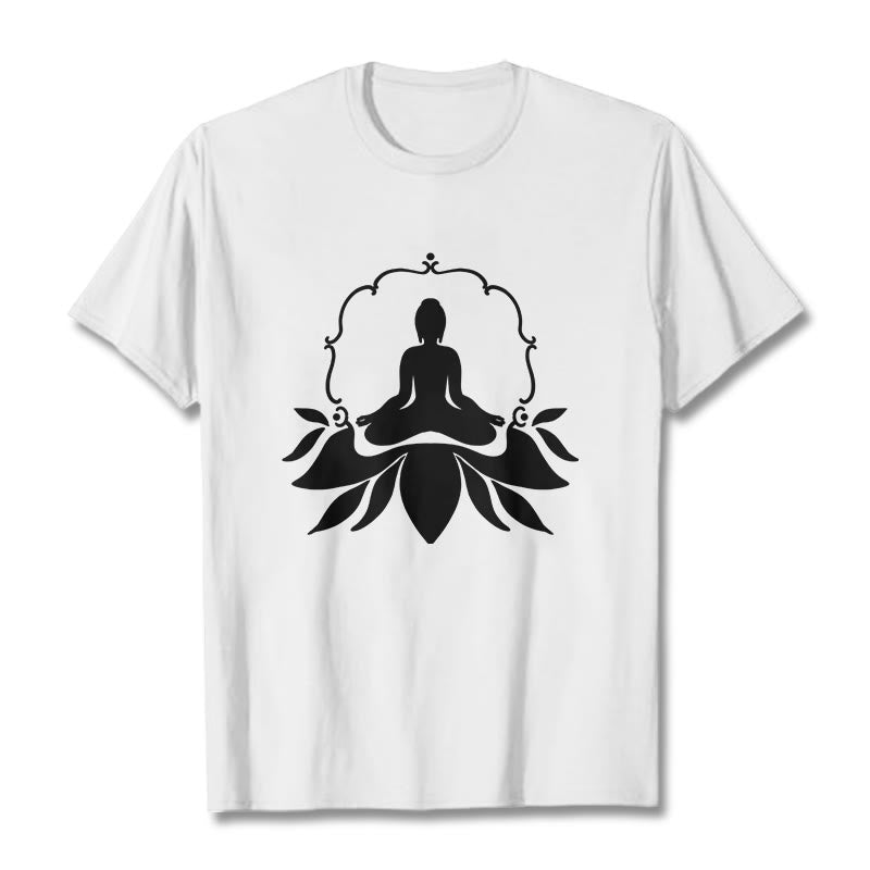 Tactile Cotton Classic Fit Meditating Buddha Mindful Tee