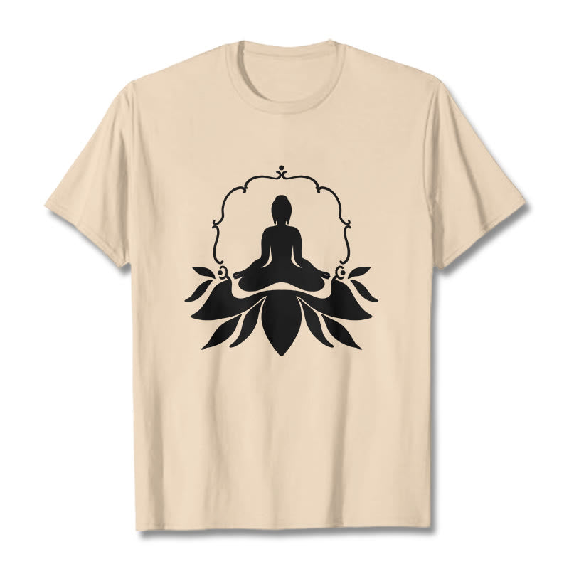 Tactile Cotton Classic Fit Meditating Buddha Mindful Tee