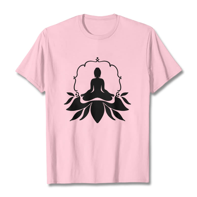 Tactile Cotton Classic Fit Meditating Buddha Mindful Tee