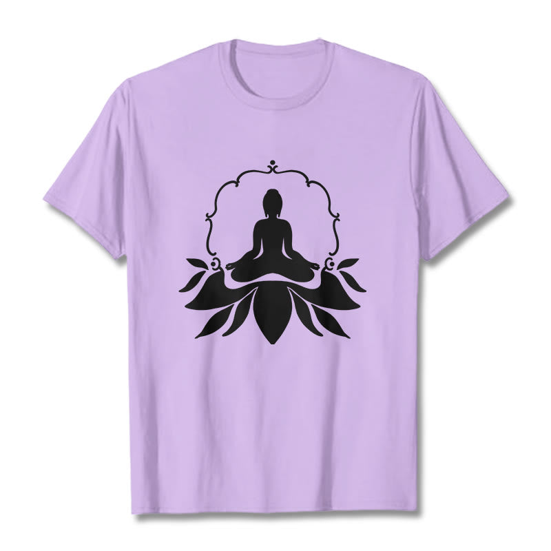 Tactile Cotton Classic Fit Meditating Buddha Mindful Tee