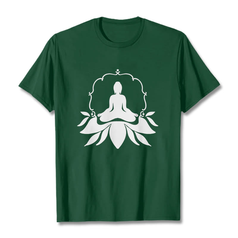 Tactile Cotton Classic Fit Meditating Buddha Mindful Tee