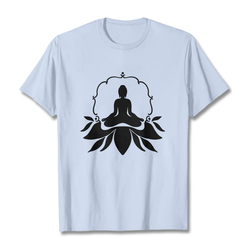 Tactile Cotton Classic Fit Meditating Buddha Mindful Tee