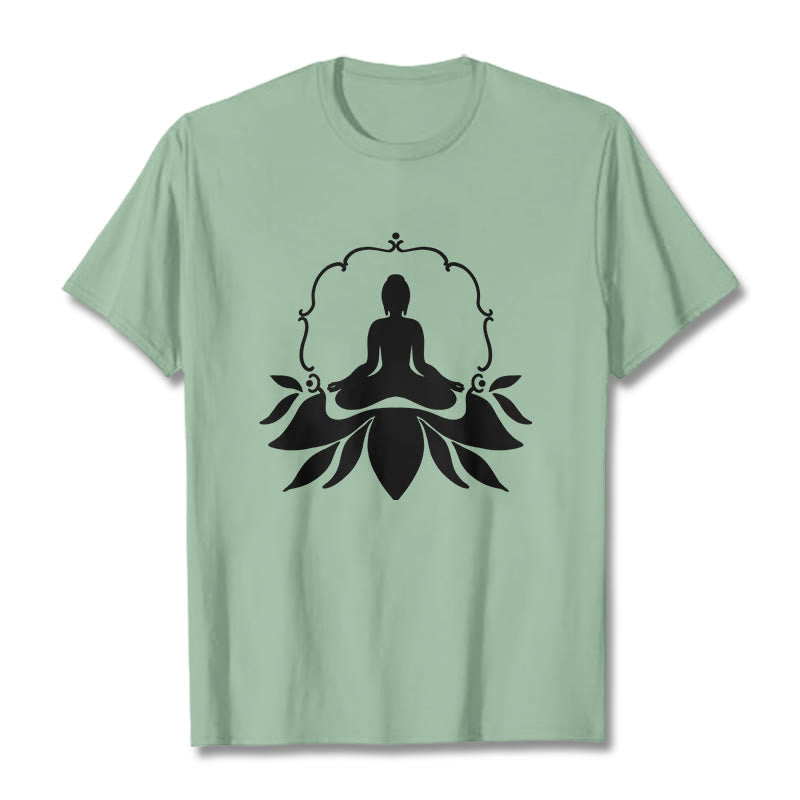 Tactile Cotton Classic Fit Meditating Buddha Mindful Tee