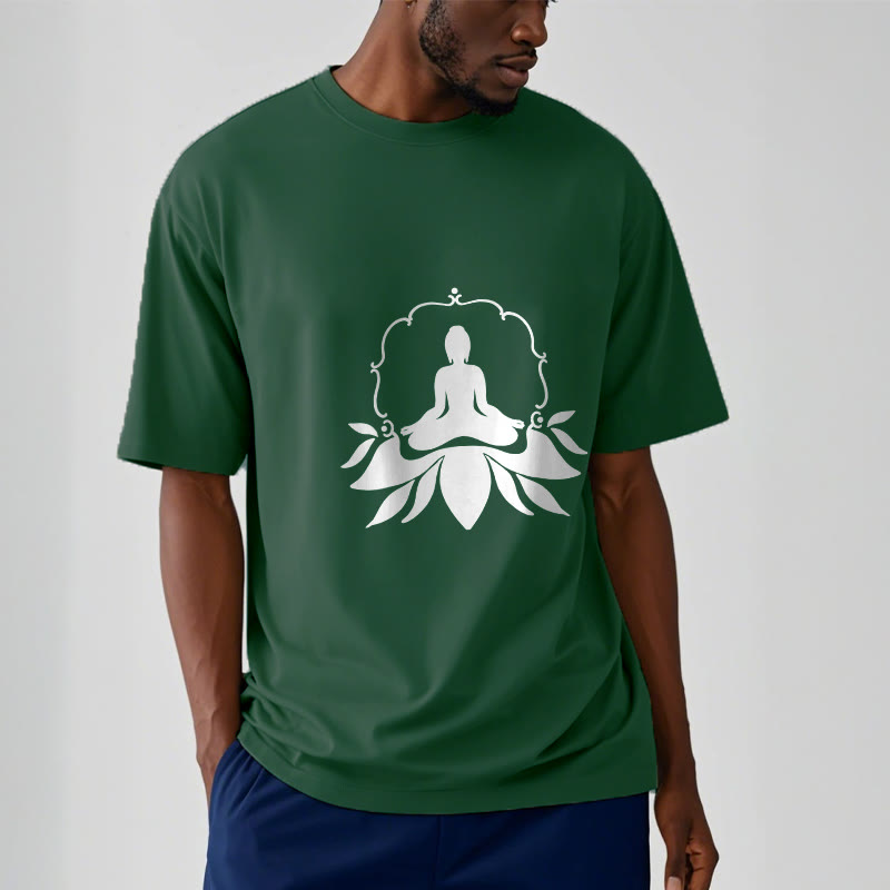 Tactile Cotton Classic Fit Meditating Buddha Mindful Tee