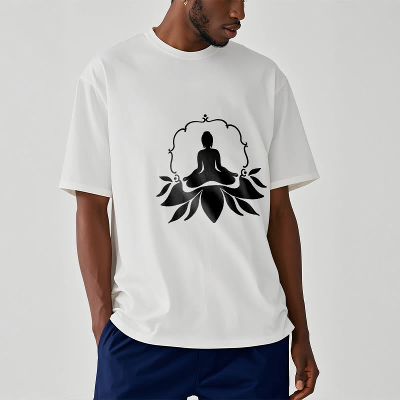 Tactile Cotton Classic Fit Meditating Buddha Mindful Tee