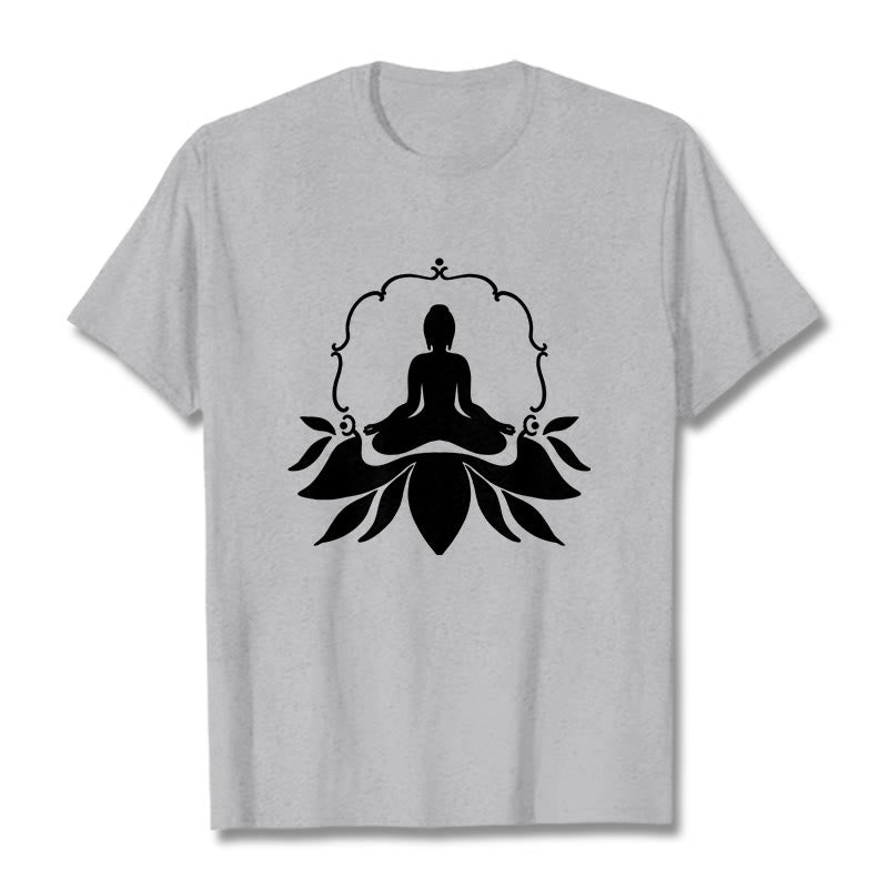 Tactile Cotton Classic Fit Meditating Buddha Mindful Tee