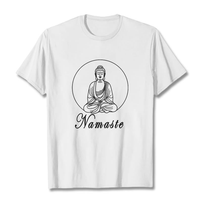 Soft Cotton Crew Neck Namaste Meditation T-Shirt