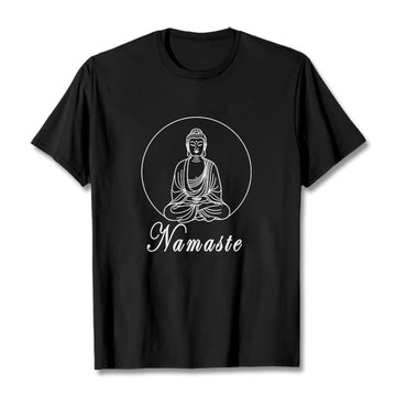 Soft Cotton Crew Neck Namaste Meditation T-Shirt