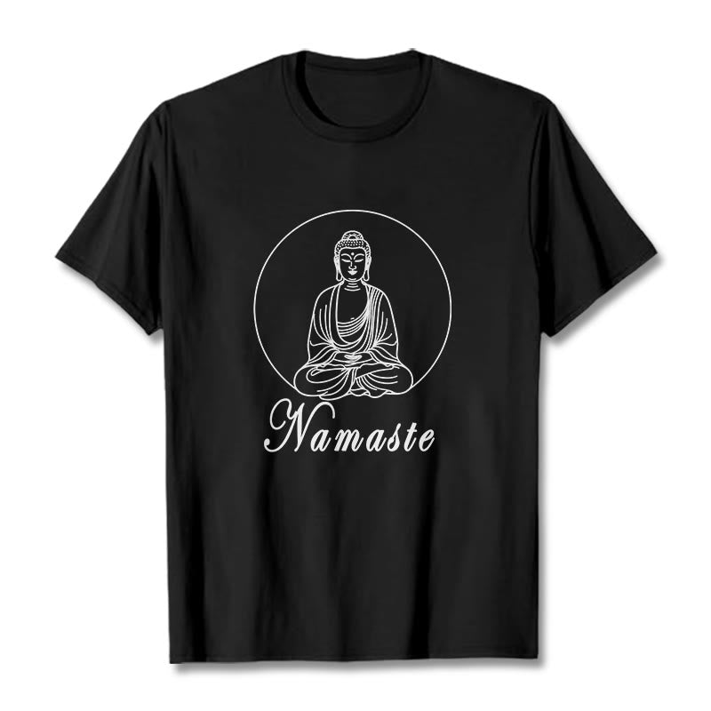 Soft Cotton Crew Neck Namaste Meditation T-Shirt
