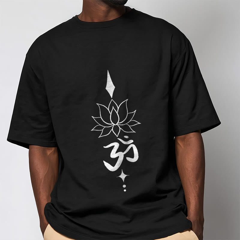 Tactile Cotton Om Lotus Meditation T-Shirt