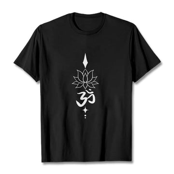 Tactile Cotton Om Lotus Meditation T-Shirt