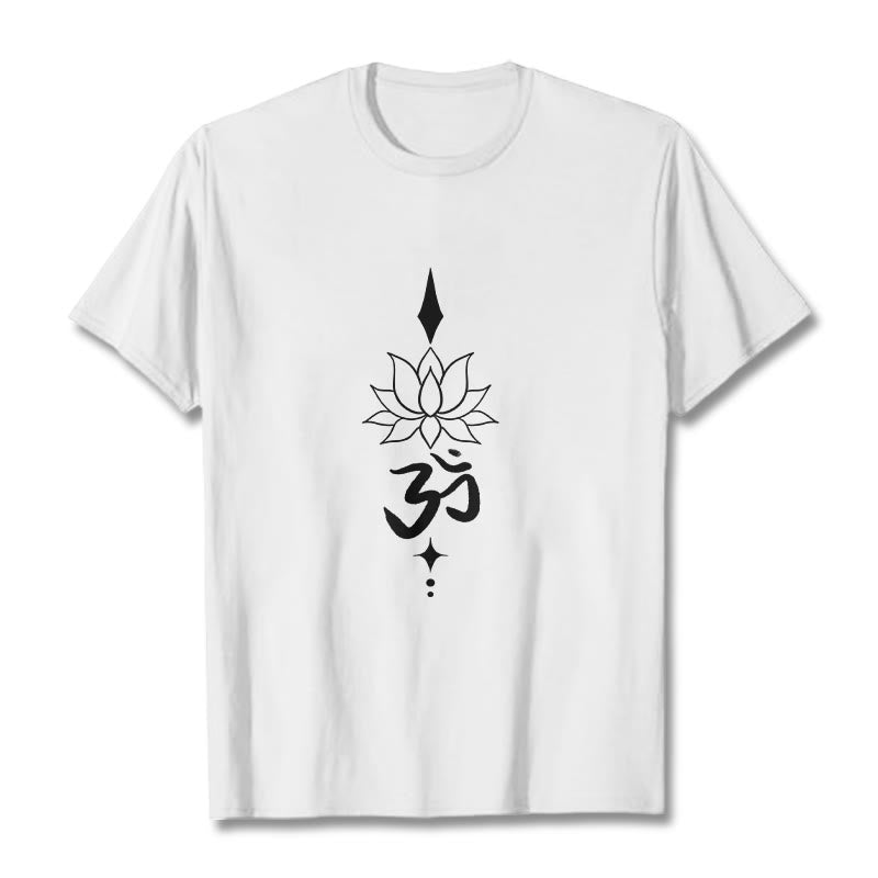 Tactile Cotton Om Lotus Meditation T-Shirt