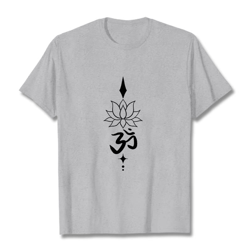 Tactile Cotton Om Lotus Meditation T-Shirt