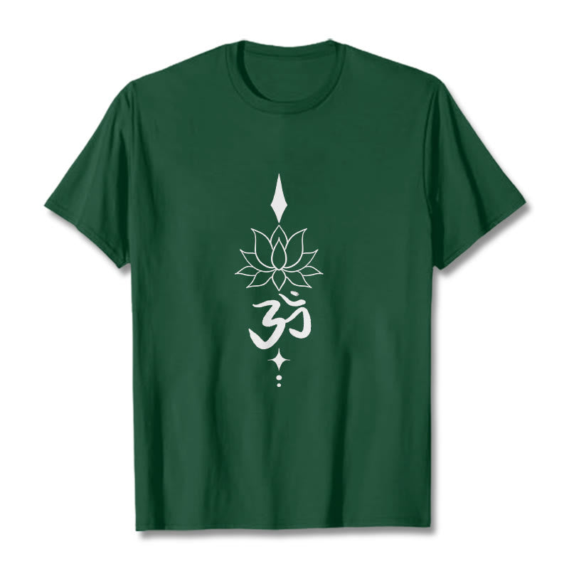 Tactile Cotton Om Lotus Meditation T-Shirt