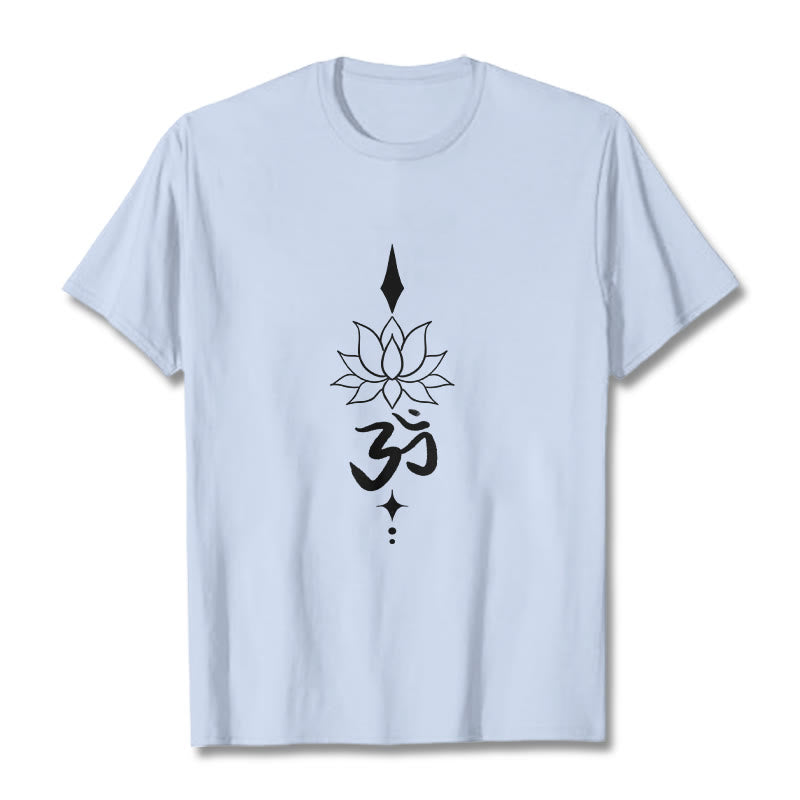 Tactile Cotton Om Lotus Meditation T-Shirt