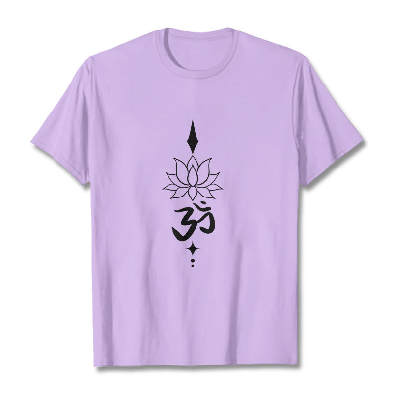 Tactile Cotton Om Lotus Meditation T-Shirt