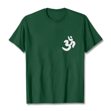 Tactile Cotton Sanskrit Om Symbol Mindful Meditation Tee