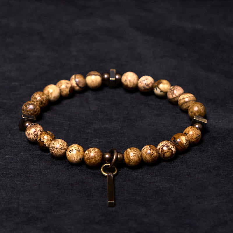 Distressed Design Textured Copper Minimalist Grounding Bracelet