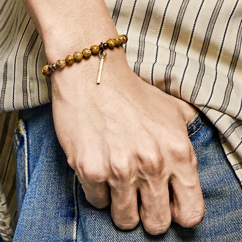 Distressed Design Textured Copper Minimalist Grounding Bracelet